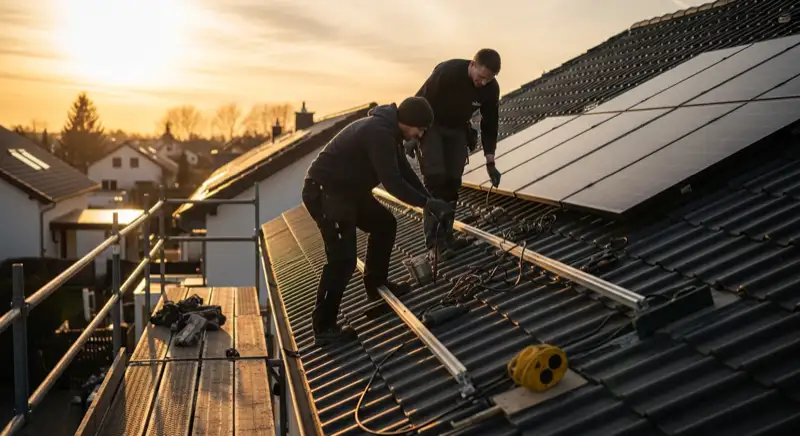 Photovoltaik in Neuss: Installation