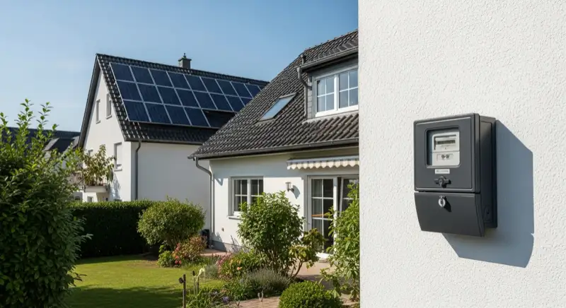 EVM-Netztechniker bei der Installation eines Smart Meters für PV-Anlage in Neuwied