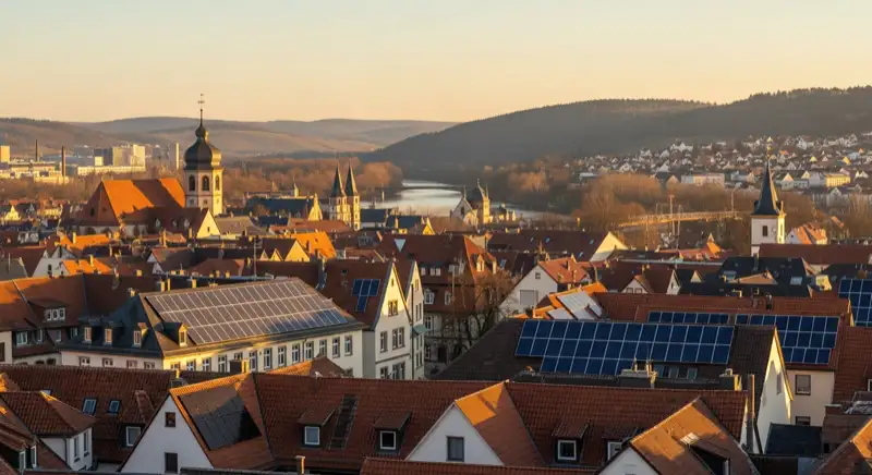 Rudolstadter Dachlandschaft mit historischen Dächern und PV-tauglichen Randlagen