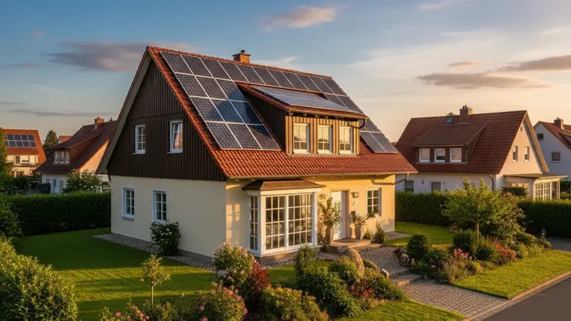 Haus mit PV-Anlage und Wallbox in Stralsund