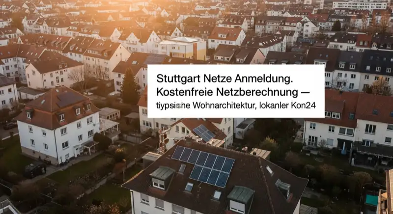 Aerial drone view of typical German residential neighborhood with mixed roof types, red and dark roof tiles, gardens visible, sunny day