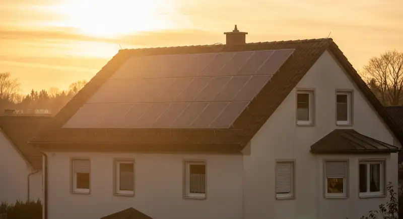 Einfamilienhaus in Ulm mit Photovoltaikanlage auf dem Dach für ROI-Berechnung