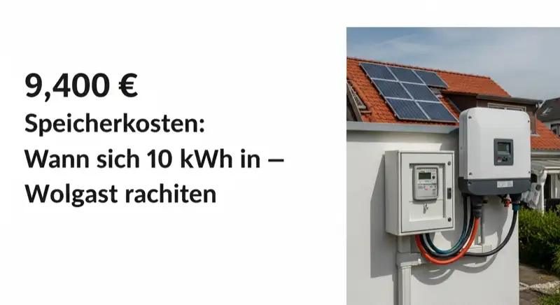 Modern German electrical meter cabinet (Zählerschrank) with smart meter and solar inverter connection, clean technical installation