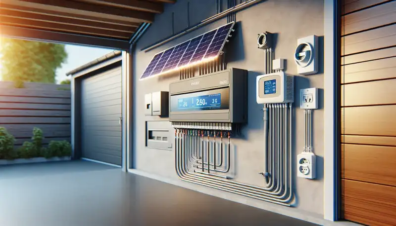 Wechselrichter und Zählerschrank einer PV-Anlage in einem Krefelder Hauskeller