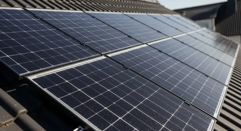 Einfamilienhaus in Leonberg mit monokristallinen PV-Modulen auf 38° Schrägdach