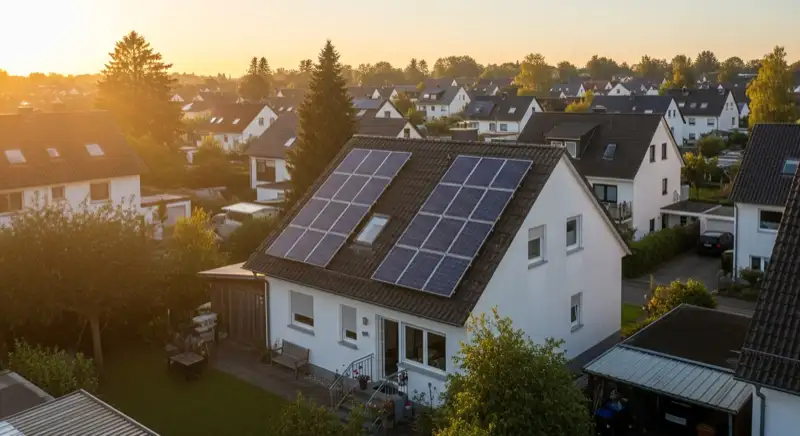 Einfamilienhaus in Ludwigshafen Süd mit PV-Anlage auf Satteldach