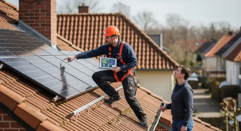 Dachlayout einer PV-Anlage in Magdeburg