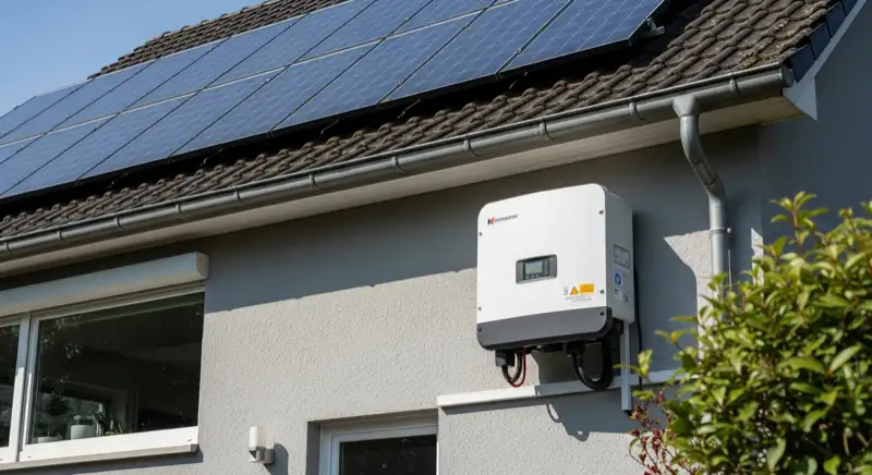 Wechselrichter-Installation an Einfamilienhaus in Moers mit String-Technik