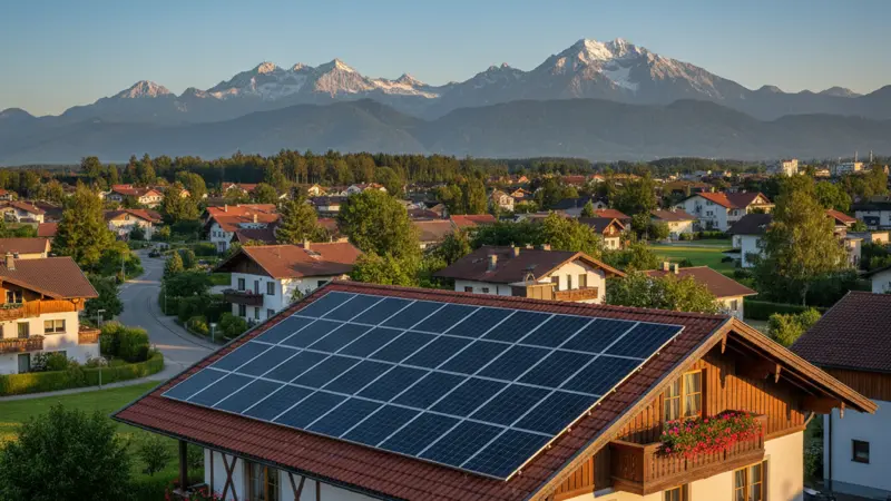PV-Anlage auf einem Einfamilienhaus in München
