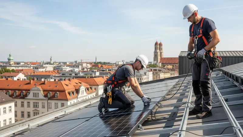 Modulplanung für eine PV-Anlage in München