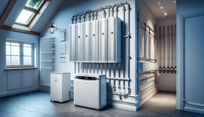 Batteriespeicher im Technikraum eines Münsteraner Einfamilienhauses