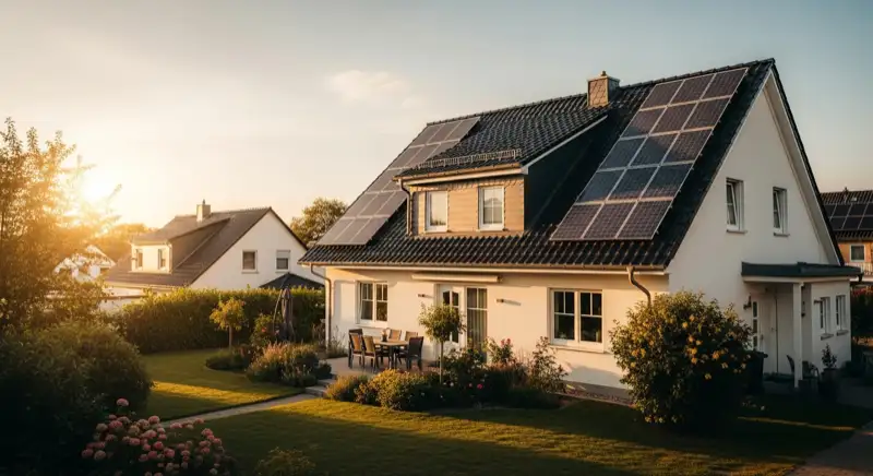 PV-Anlage auf einem Wohnhaus in Neubrandenburg