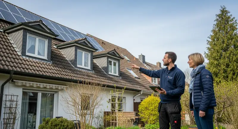 Dachlayout einer PV-Anlage in Offenbach am Main