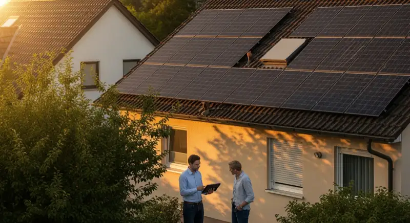 Verschattung bei einer PV-Anlage in Offenbach am Main