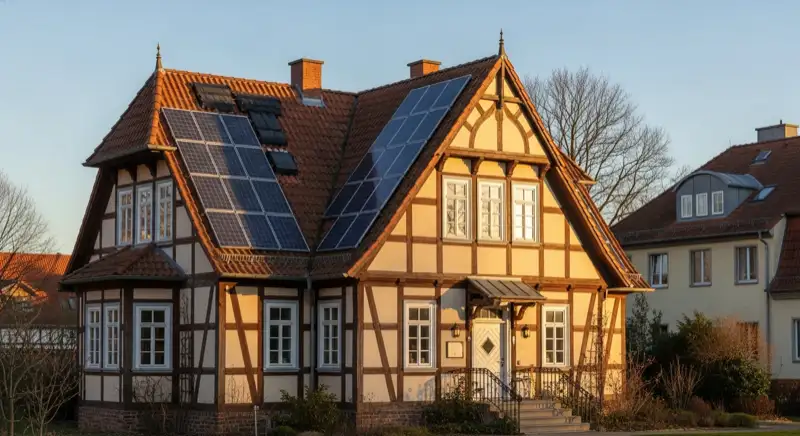 PV-Anlage Potsdam Technik und Dachlayout