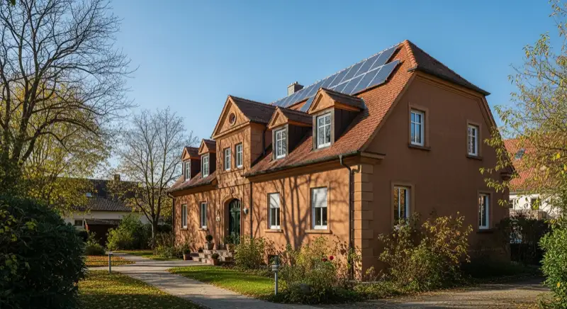 Solaranlage auf einem Rheiner Gründerzeit-Altbau in Mesum