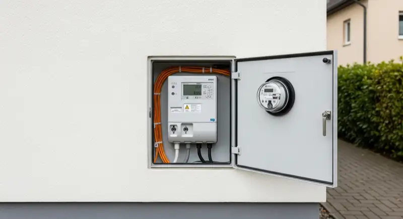 Smart Meter Installation in einem Zählerschrank eines Einfamilienhauses in Rüsselsheim