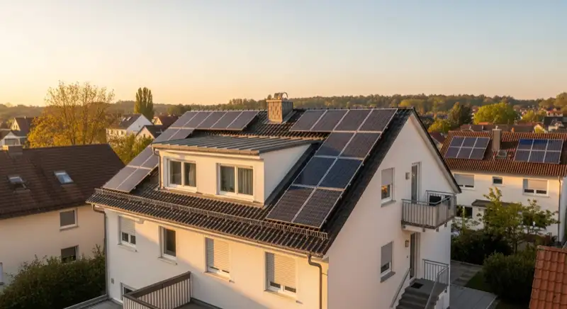 Einfamilienhaus in Salzgitter mit moderner Solaranlage auf dem Dach