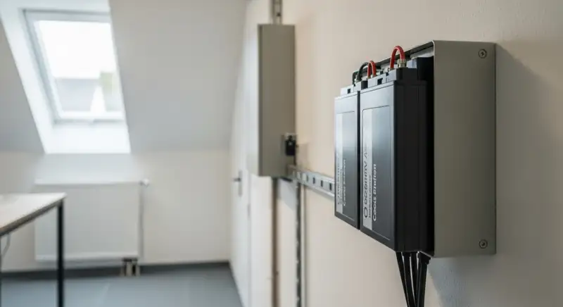 Batteriespeicher im Keller eines Wiehler Einfamilienhauses
