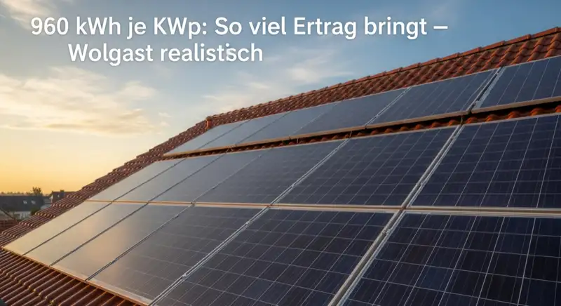 Close-up of photovoltaic solar panels installed on a traditional German Satteldach (gabled roof), blue sky with some clouds