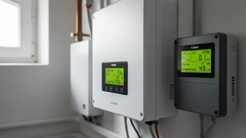Wechselrichter und Smart Meter einer Solaranlage