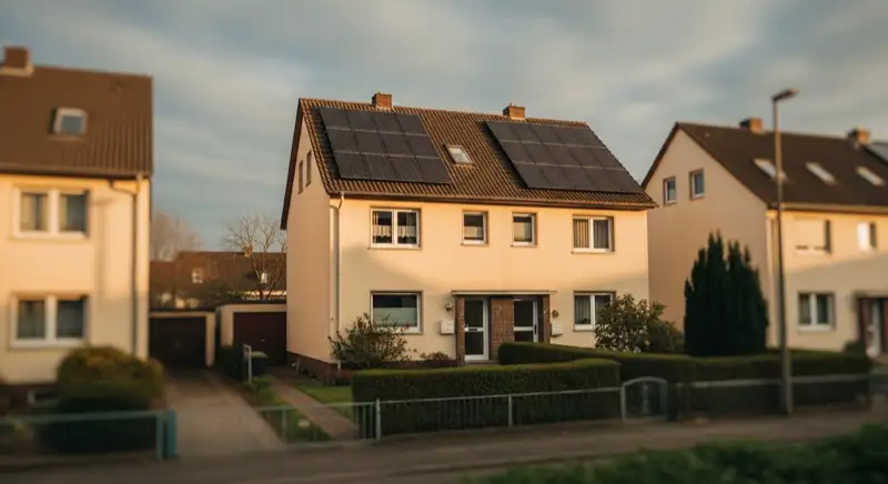 Reihenhaus im Ruhrgebiet mit neuer Photovoltaikanlage