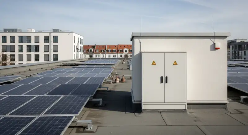 Wechselrichter und elektrische Verteilung einer gewerblichen Solaranlage