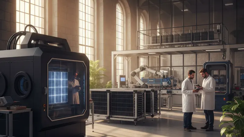 Qualitätskontrolle von Solarmodulen im Testlabor mit Elektrolumineszenz Prüfung