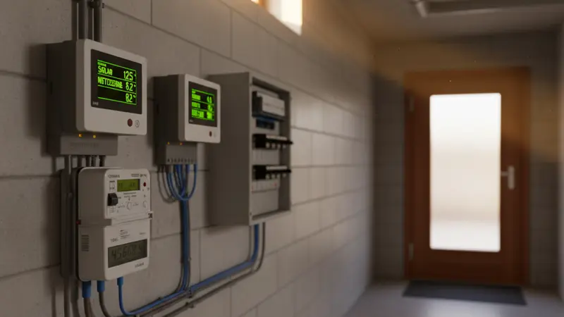 Digitaler Smart Meter für Mieterstrom Abrechnung in einem Mehrfamilienhaus