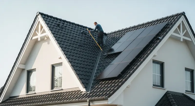 Dachfläche mit PV-Belegungsplanung