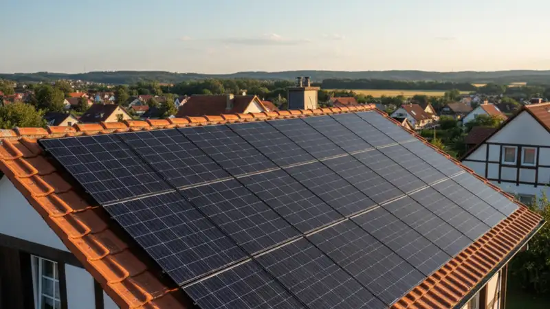 10 kWp PV Anlage mit Speicher auf einem Einfamilienhaus