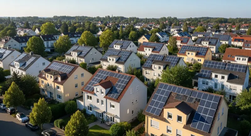 PV Anlage auf deutschem Einfamilienhaus