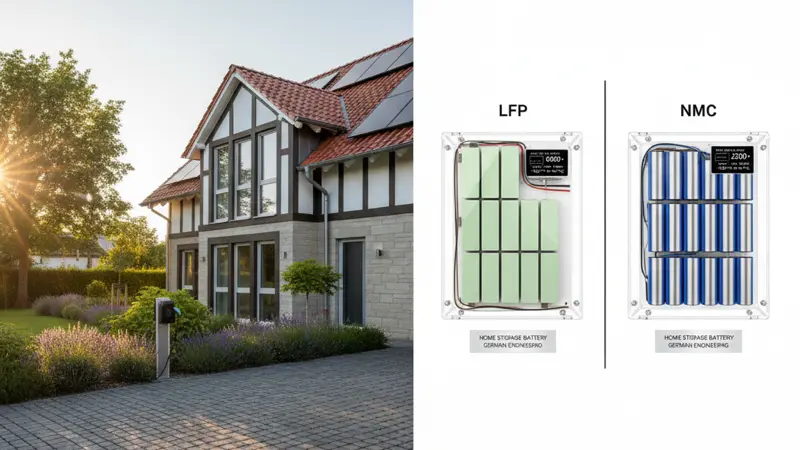 Technischer Vergleich zwischen LFP und NMC Batteriezellen für Heimspeicher