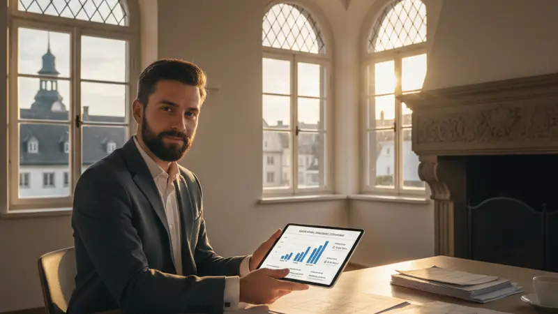 Vergleichstabelle verschiedener PV-Versicherungsanbieter auf einem Tablet-Bildschirm