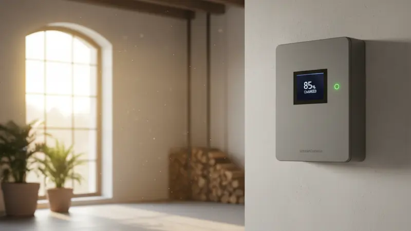 Infografik zur Lebensdauer und Garantie von LFP-Batteriespeichern über 20 Jahre