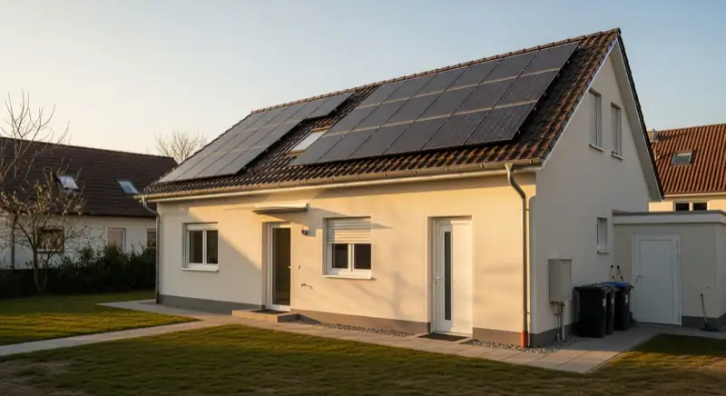 Wohnhaus mit bestehender Photovoltaikanlage für eine geplante Speichernachrüstung