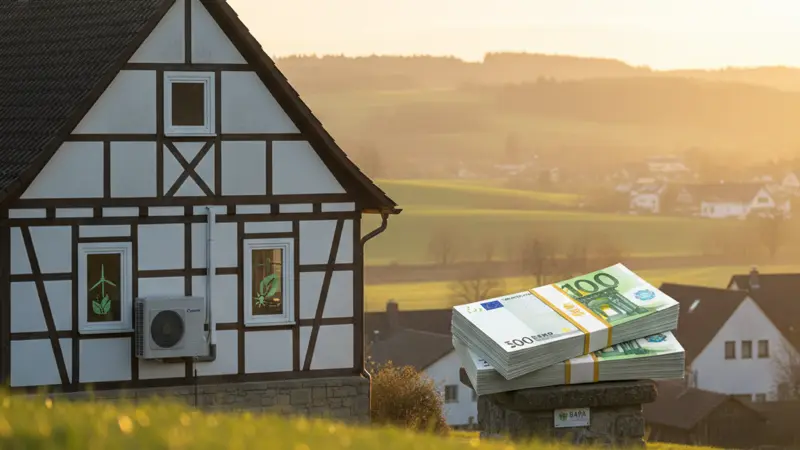 Diagramm der BAFA-Förderquoten für Wärmepumpen 2026 mit den drei Bonus-Stufen