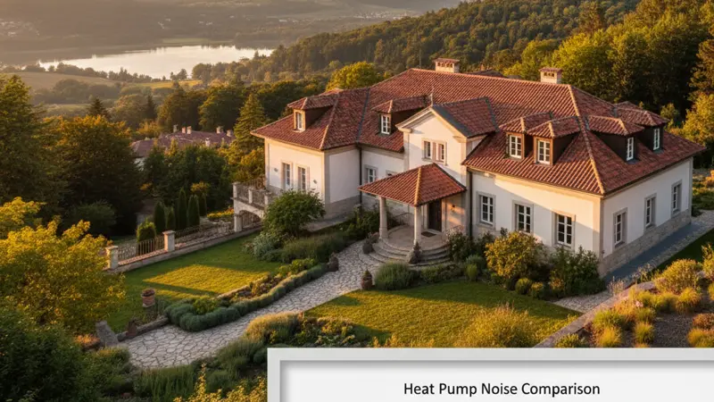 Infografik zum Vergleich der Schallpegel verschiedener Wärmepumpen-Hersteller