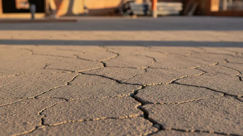 Risse im Estrich verursacht durch zu schnelles Aufheizen ohne normgerechtes Programm
