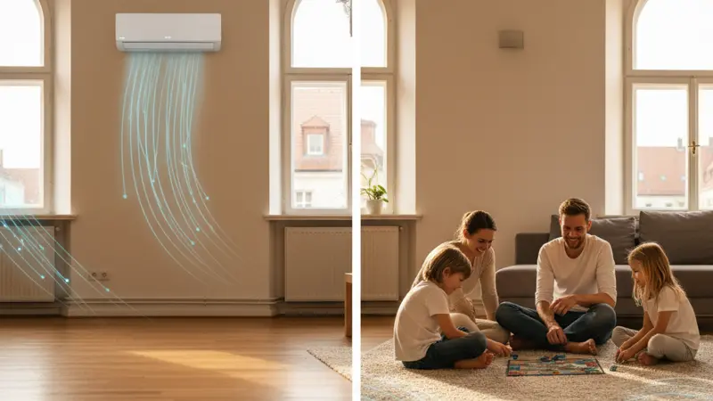 Vergleich zwischen Klimaanlage und Wärmepumpen-Kühlung