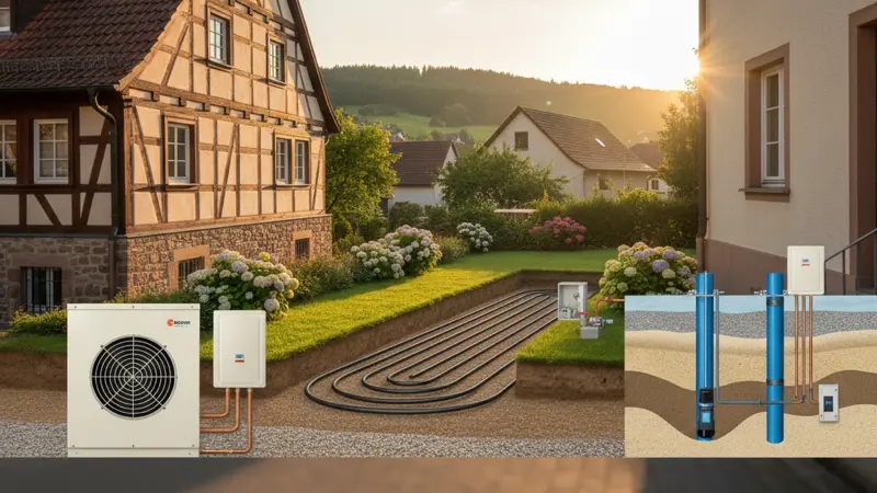 Vergleich dreier Wärmepumpen-Typen: Luft-Wasser, Erdwärme und Grundwasser für die Altbau-Nachrüstung