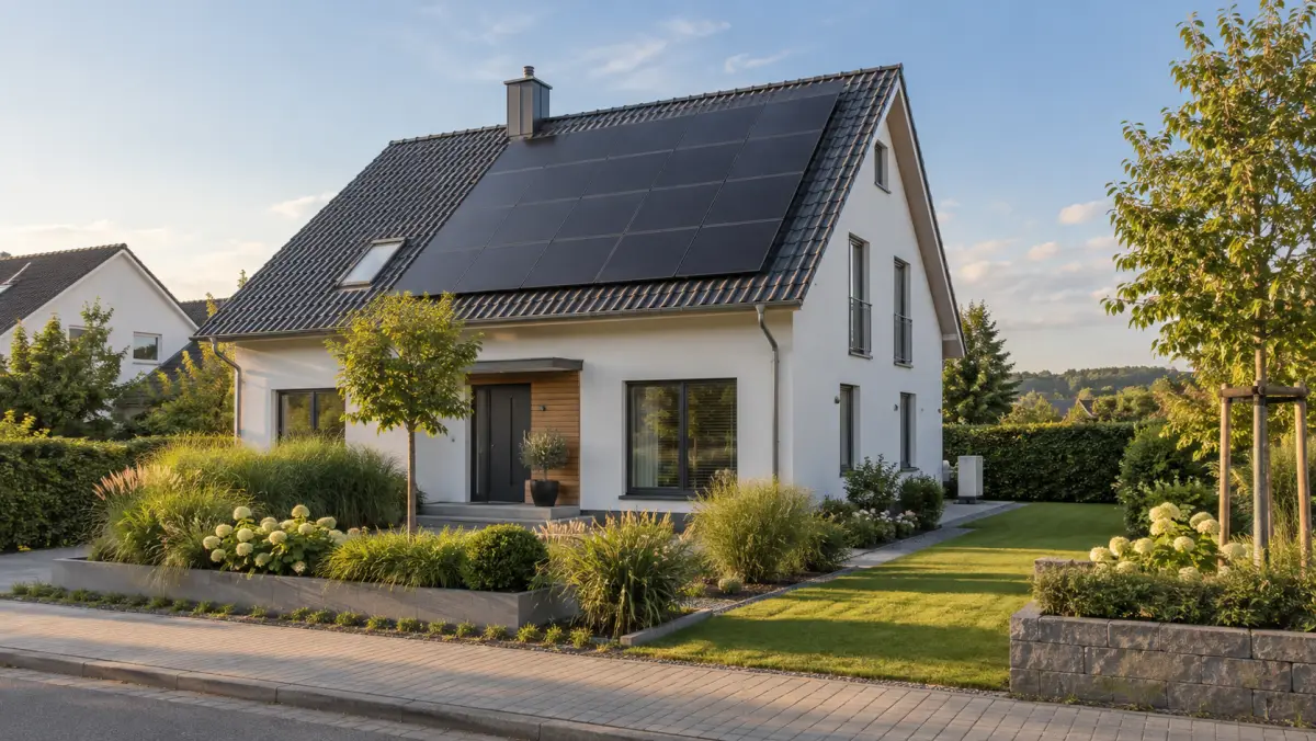 Modernisiertes Einfamilienhaus mit Photovoltaik und smart eingebundener Wärmepumpe