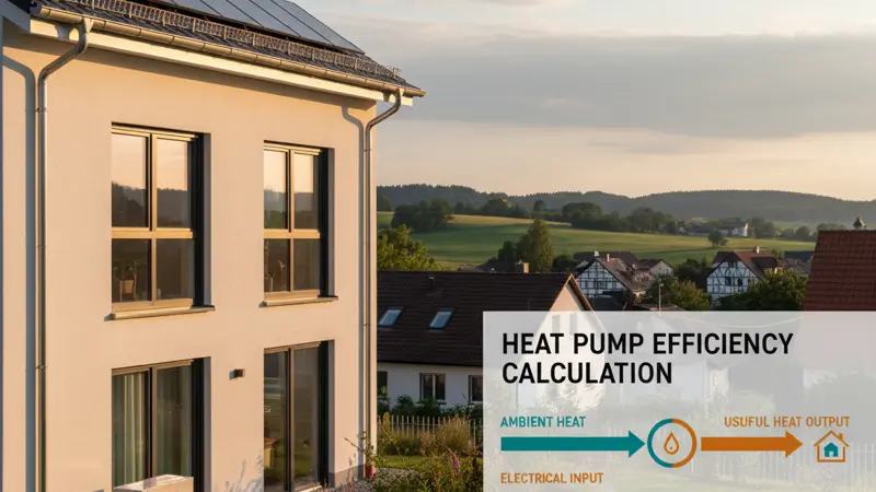 Infografik zur Berechnung der Jahresarbeitszahl einer Wärmepumpe