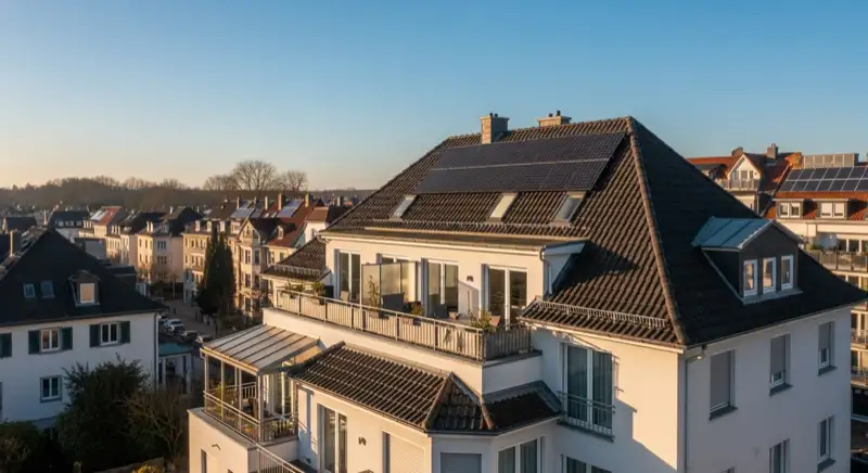 Gründerzeitvilla in Bad Honnef mit sichtbarer Dachfläche für eine mögliche Solaranlage