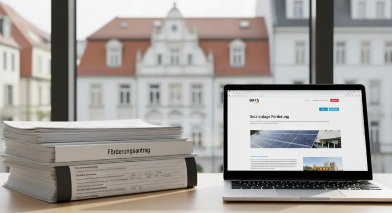 Wohnstraße in Duisburg-Rheinhausen mit Solaranlagen