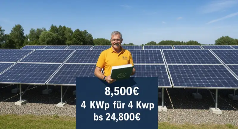 Modern German electrical meter cabinet (Zählerschrank) with smart meter and solar inverter connection, clean technical installation