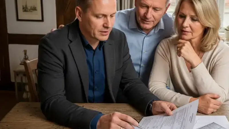 Moderner Batteriespeicher an einer Hauswand montiert, sauber verkabelt mit LED-Anzeige, im Technikraum eines Flensburger Einfamilienhauses