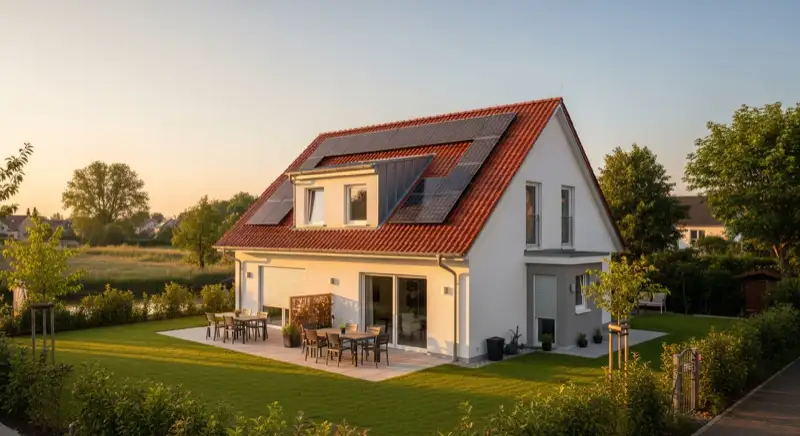 Solaranlage auf einem Einfamilienhaus in Frankfurt (Oder)