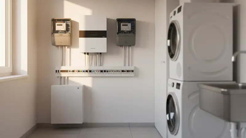 Solartechniker bei der Installation einer PV-Anlage auf einem Garbsener Dach