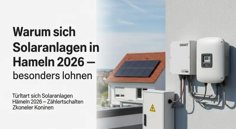 Modern German electrical meter cabinet (Zählerschrank) with smart meter and solar inverter connection, clean technical installation